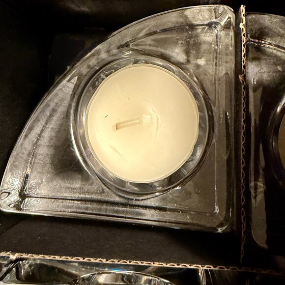 NWT Orrefors Crystal Quartet Votive Candel Holders by Helen Krantz - Picture 6 of 8